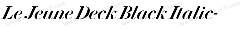 Le Jeune Deck Black Italic字体转换